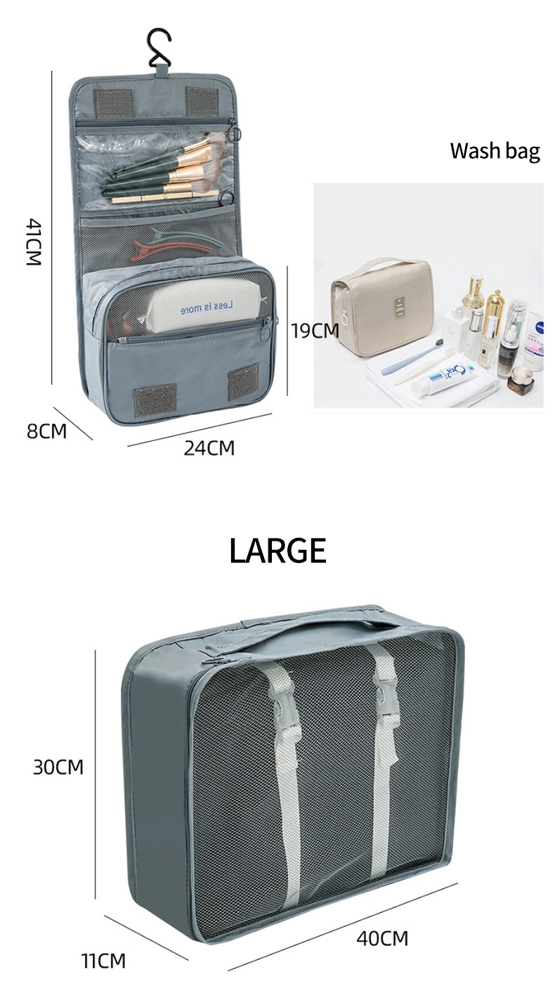 Low MOQ Fashion 6 PCS Compression Luggage Organizers Travel Bag Personal Packing Cubes Wholesale Travel Bag Organizer